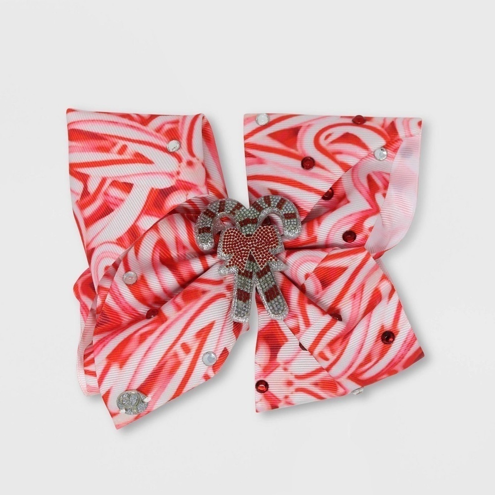 Girls JoJo Siwa Christmas Candy Cane Bow Hair Clip